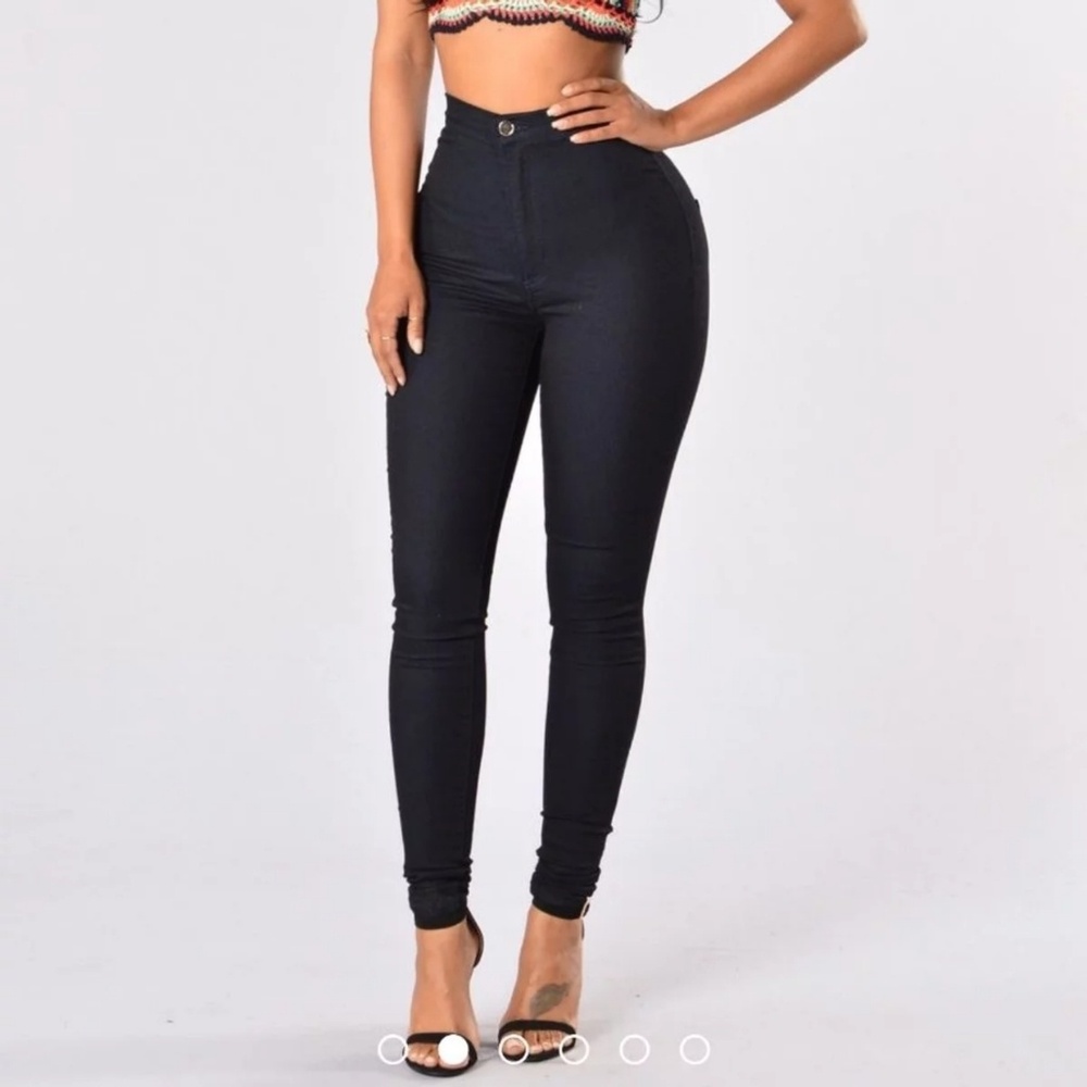 FASHION NOVA Indigo Super High Waist Skinny Jeans
